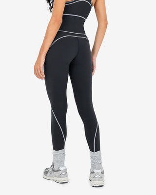 Women's Contrast Legging Regular Black