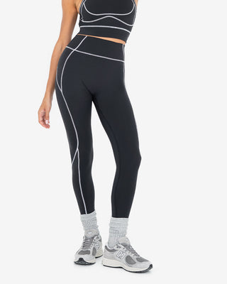 Women's Contrast Legging Regular Black