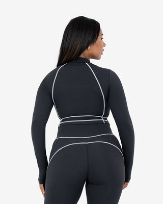 Women's Contrast Legging Regular Black