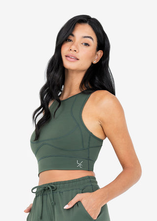 LC Life Race Back Bra Deep Green