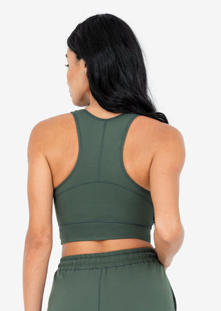 LC Life Race Back Bra Deep Green