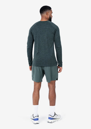 Men's Long-Sleeve Top Khaki Green Melange
