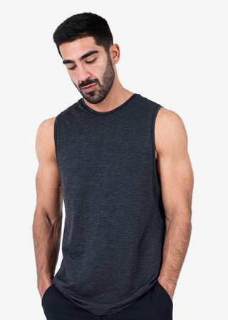 Men's Tank Black Melange