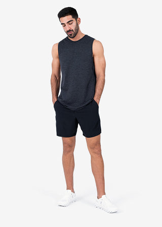 Men's Tank Black Melange
