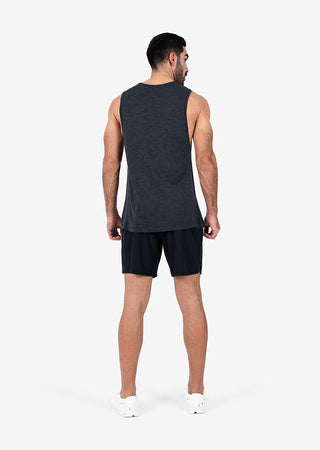 Men's Tank Black Melange