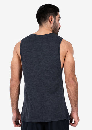 Men's Tank Black Melange