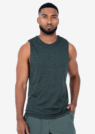 Men's Tank Khaki Green Melange