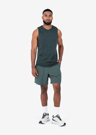 Men's Tank Khaki Green Melange