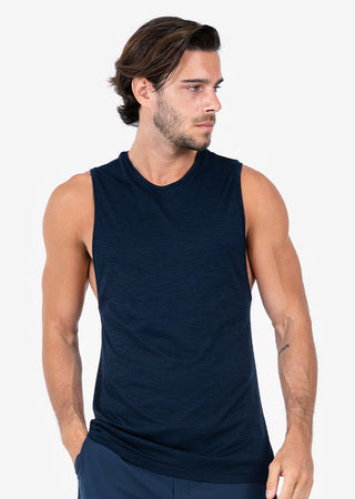 Men's Tank Navy Melange