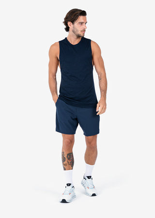 Men's Tank Navy Melange