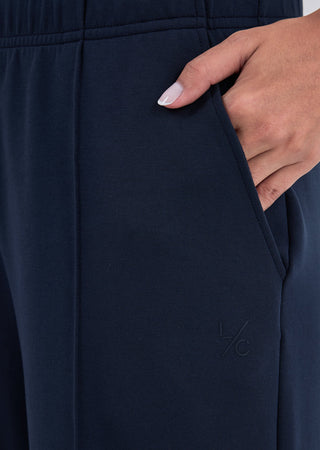 Women's Straight Leg Short Length Pants Dark Navy