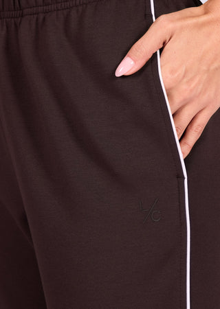 Women's Contrast Pants Dark Cocoa