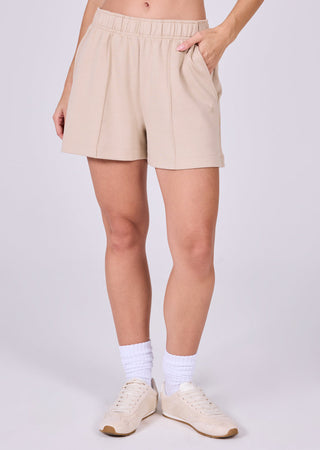 Women's Pintuck Shorts Beige