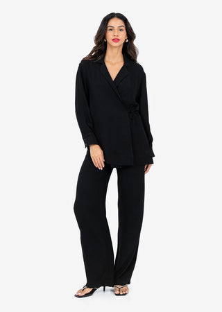 Women's Side Tie Jacket Black