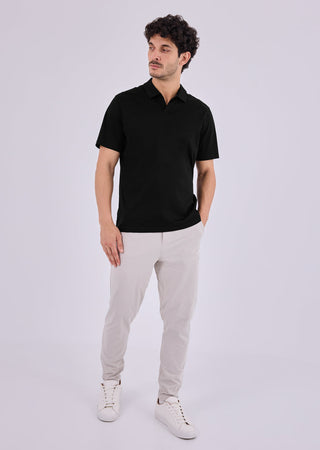 Men's Open Polo Black