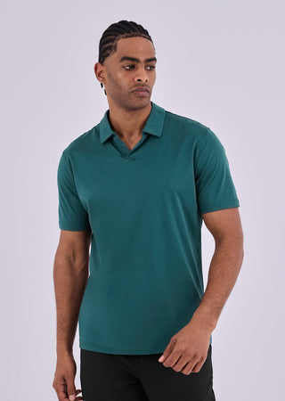 Men's Open Polo Deep Teal
