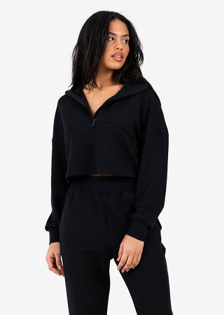 LC Premium Lounge Set Half Zip Black