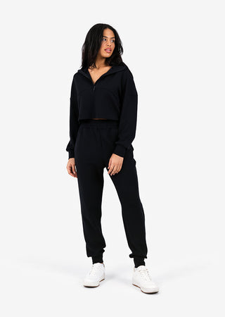 LC Premium Lounge Set Half Zip Black