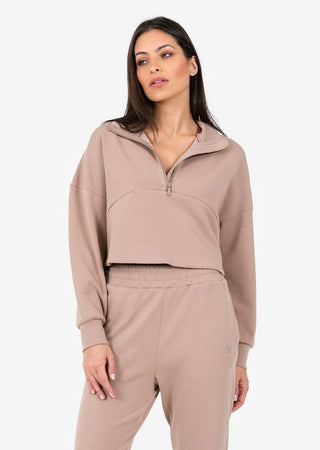 Premium Lounge Half Zip Taupe