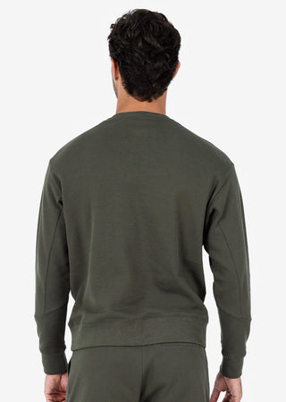 LC Premium Textured Crew Neck Sweat Army Green