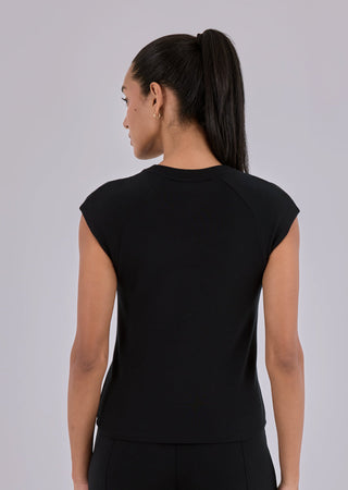 Women Effortless Raglan Tee Black