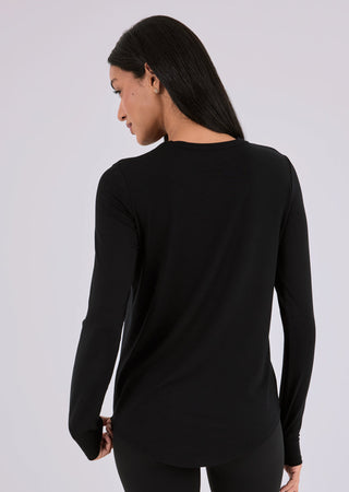 Women’s Aloe Relaxed Long Sleeve Top Black