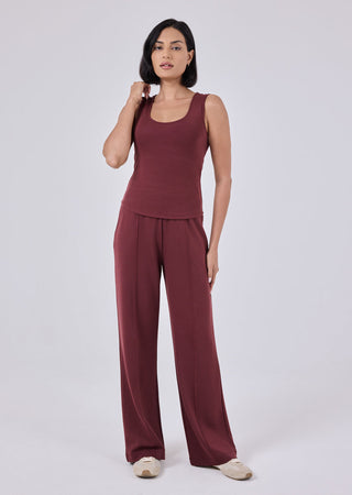 Women's Scoop Neck Dark Burgundy