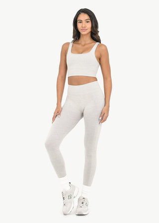 LC Seamless Rib Leggings Oat Marl