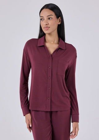Women's Shirt Dark Burgundy