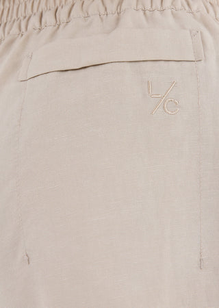 Women Linen Relaxed Short Light Beige