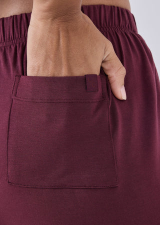 Women's Short Dark Burgundy