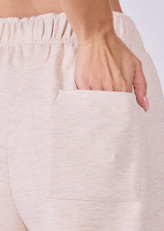 Women's Pintuck Shorts Oatmeal Heather
