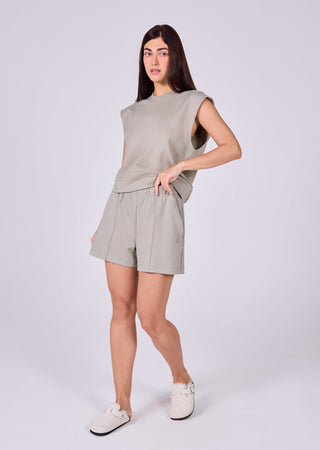 Women's Pintuck Shorts Vintage Khaki