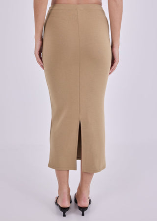 Women's Ruched Front Skirt Camel