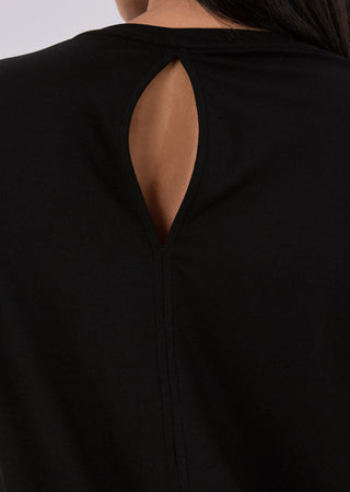 Women’s Aloe Split Back Tee Black