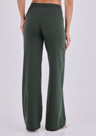 Women's Straight Leg Pants (Short) Green Forest