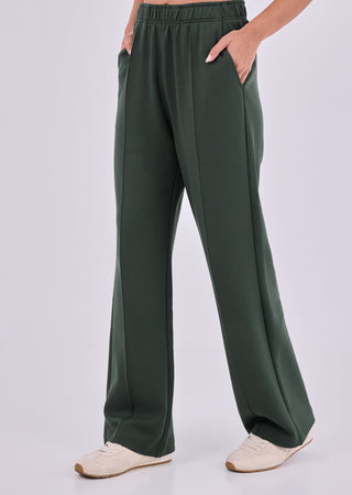 Women's Straight Leg Short Length Pants Green Forest