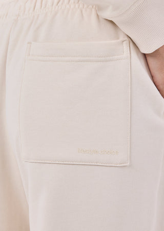 Unisex Oversized Sweat Pants Ecru