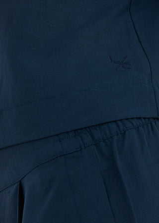 Women Linen Relaxed Tank Dark Navy