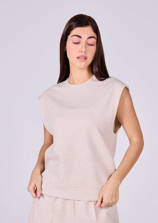 Women's Boxy Tee Oatmeal Heather