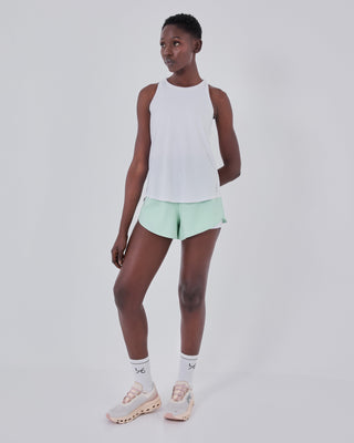 Women's Tank White & Shorts Fresh Mint Set