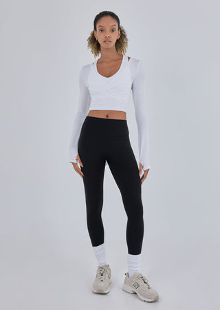 Women’s Aloe Wrap Top White