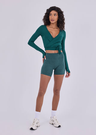 Women's Wrap Top Deep Teal