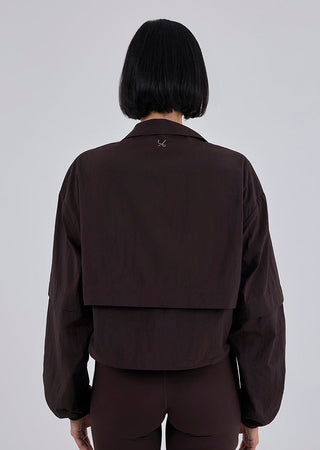 Women's Zip Through Jacket Dark Cocoa