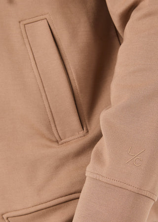 Men's Zip Up Hoodie Camel