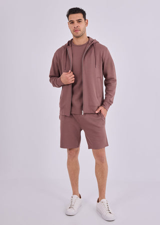 Men's Zip Up Hoodie Tawny Rust
