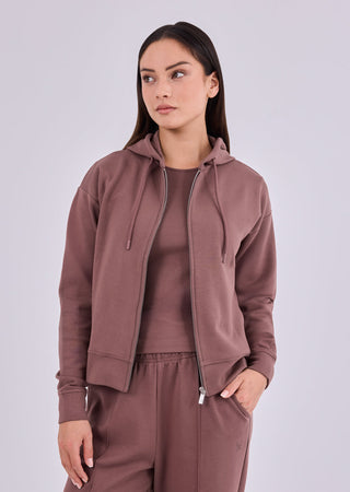 Women's Zip Up Hoodie Tawny Rust
