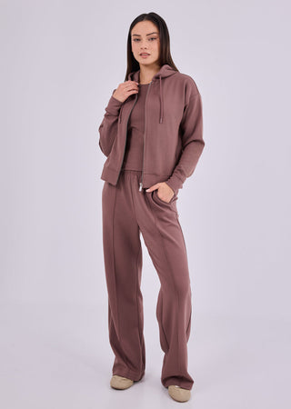 Women's Zip Up Hoodie Tawny Rust