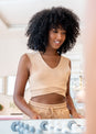 L'COUTURE All-Around Lounge Wrap Tank Latte