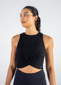 L'COUTURE Elevate Lounge Knot Tank Black